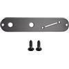 KAISH Piastra di controllo in metallo inclinata larga 32 mm con foro per interruttore angolato per chitarra Telecaster, nero