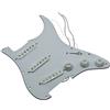 Kaish Loaded Strat Pickguard Precablato ST Sss Pickguard con pickup Alnico bianco 3 PLY