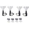 KAISH 4 corde 2R2L 18:1 sigillati Bass Tuners Bass Guitar Tuning Keys Tuning Machine Heads per Ibanez/Yamaha Style acustico/basso elettrico nero con cromo