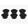 KAISH 30 x metallo nero 10 mm chiave accordatura chitarra vintage boccole adattatore ghiere