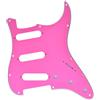 KAISH Battipenna stile ST/Strat a 11 fori SSS Pick Guard per Stratocaster/Strat USA/Messico rosa a 3 strati