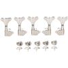 KAISH 5 Corde 3R2L 18:1 Sigillate Bass Tuners Bass Guitar Tuning Keys Tuning Machine Heads per Ibanez/Yamaha Style Acustico/Basso Elettrico Nickel