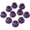 KAISH Confezione da 10 manopole viola mini MXR Style Skirted AMP in ottone inserto effetto pedale manopole