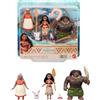Disney Moana Mattel Disney Oceania - Set 3 Personaggi, Tre Mini Bambole Vaiana, Maui Il Semidio e Nonna Tala con Inclusi Anche Pua Il Maialino, Granchio e 2 Accessori Ispirati al Film, 3+ Anni, JLN21