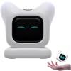 Generico Robot Da Scrivania Con Ia Integrata - Compagno Elettronico Interattivo Con Chat Vocale Intelligente Ed Emozioni Dinamiche. Gadget Tecnologico Creativo E Intelligente for Casa E Ufficio(White)