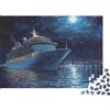 9K4D7V2G Nave da Crociera di Lusso Puzzle 1000 Pezzi Carta per Adulti Vista Notturna sul Mare Relax Concentrazione Famiglia Regalo Decorazione 38x26cm/1000pcs