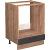 Vicco Mobile per forno da incasso Fame-Line, Grigio scuro, 60 cm senza piano di lavoro, per la combinazione con altri moduli della serie Fame-Line