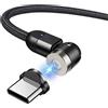 Maclean Cavo USB magnetico con adattatore USB tipo C 1m funzione di ricarica rapida 9V/2A 5V/3A cavo di ricarica rapida cavo dati connessione magnetica ruotabile