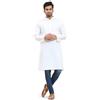 SKAVIJ Kurta Camicia - Camicia Tunica Casuale Cotone - Uomini Bianco_X-Large
