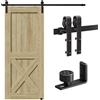 CCJH Kit porta scorrevole binario, tipo industriale 167 cm