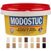 MODOSTUC Bianco - Stucco Professionale In Pasta Pronto all'Uso Per Interni Ideale per Legno e Muro a Rapida Essiccazione e Perfetta Adesione (500 g)