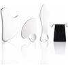 RUKAN Gua Sha Viso Acciaio Inossidabile - Confezione da 3 con Custodia - Raschietto per Massaggio Linfodrenante per Viso, Occhi, Collo e Corpo