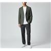 Pal Zilerri Baron Blazer Uomo EU 50 Verde Quadri Lino Lana Monopetto