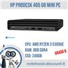 Hp Prodesk 405 G8 Desktop Mini PC AMD Ryzen 3 5300 Ge Ram 8Gb SSD 240gb GRADO B