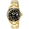 Invicta Pro Diver Orologio da Uomo in acciaio inossidabile con movimento Quarzo - 40mm, Oro / Nero