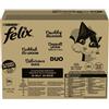 FELIX Fantastic DUO Mix Sapori di Campagna in gelatina 120x85g manzo e pollame, tacchino e fegato, pollo e reni, anatra e agnello, cibo umido per gatti