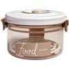 Generic Scatola sottovuoto di grande capacità per alimenti, con anello di tenuta a prova di perdite e comodo coperchio a mano, compatibile con pompa a vuoto (rotonda 630 ml)