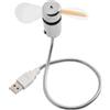 Autilyshop Ventilatore da Scrivania USB con Orologio, Ventilatore Silenzioso Personale per Ufficio e Casa, Tubo Regolabile in Metallo con Display dell'Ora (orologio)