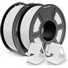 JAYO PLA 1.75 mm - Pack 2 Bobine (2 x 1.1 kg / 2.2 kg, ~720 m), Bianco, Basso Ritiro, Stampa Facile, Precisione ±0.02 mm, Bobinato Ordinato, Ideale per Principianti ed Esperti