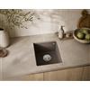 Elleci Lavello Elleci Incasso 1 vasca 38x44 Quadra 100 Sottotop Keratek Cocoa LKQ10087BSO