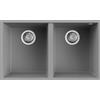 Elleci Lavello Elleci Incasso 2 vasche 77x46 Quadra 340 Granitek Cemento Sottotop LGQ34048BSC