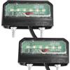 ETUKER 2x Luci Targa LED Bianco 12v 24v Impermeabile Emark Luce di Cortesia per Rimorchi Camper Furgone