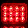 ETUKER 1x Rosso Fendinebbia Posteriore Rimorchi LED 12v Impermeabile ECE, Fanali Retronebbia per per Rimorchio Auto Trattore Camion