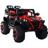 Macchina Elettrica per Bambini 12V Kidfun Fuoristrada 4x4 Rossa