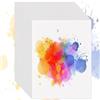 Kievano Carta Acquerello A4 230 g/m² - 50 Fogli 100% Cotone - Doppia Superficie Grana Fine & Liscia - Alta Assorbenza, Colori Brillanti - Blocco Artistico Senza Acido per Acquerello, Gouache e Acrilic