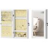 HOMCOM Specchio Portagioie con Design a Muro, Armadietto Portagioie con Chiusura con Chiave, Specchio a Figura Intera in MDF per Camera da Letto e Soggiorno, 36.5x9.5x67 cm, Bianco