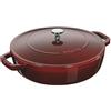STAUB Chistera casseruola in ghisa, adatta a tutti i piani cottura incl. induzione, rotonda, 28 cm, 3,7 L, Made in France, rosso grenadine