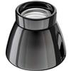 ledscom.de Plafoniera/porta lampada MINZ, porcellana, nero lucido, 1x E27 max. 300W