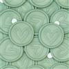 Poemluve 50 Pezzi Adesivi con Sigillo di Cera Sigillo Ceralacca Adesivo Cuore Vintage, Decorazione per Lettera, Busta, Inviti Di Matrimonio, Biglietti, Confezioni Regalo, Scrapbooking (Verde Menta)