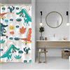 ASDCXZ Tenda da Doccia per Bambini 120x200 cm, Tenda da Bagno Carino Cartone Animato Coccodrillo Cactus Sole Nuvola Lavabile Tenda da Doccia Stretta con Occhielli in Poliestere Tessile Impermeabile