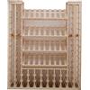 Pipi Zhu Portabottiglie Vino da terra - Scaffale per bottiglie di vino, armadietto divisorio per vetrine legno massello, espositore da piano, ripiano per organizer per vino per la casa/bar/banco,120*30*150cm