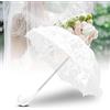 Akozon Ombrelli di Pizzo per, Fiori Artigianali Pizzo Ricamo Ombrellone da Festa um Performance Sul Palco Mini Ombrello Decorativo Decorazione Accessorio Ombrello da tè Matrimonio (51241 bianco sbiancato)