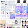 JOTOL Resina Epossidica Trasparente Kit,Kit di Resina epossidica Trasparente,250ml Kit Resina Epossidica Completo per Principianti per la Creazione di Gioielli,Pendenti per Collane,Fai da Te