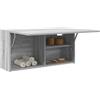 Festnight Armadietto Bagno, Pensile Bagno, Mobiletto Bagno Salvaspazio, Mobile Bagno Sospeso, in Truciolato Grigio Sonoma 80x25x40 cm
