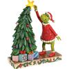 Enesco Dr. Seuss Grinch Jim Shore Scultura A Forma Di Albero Di Natale Con Luci