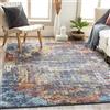 Livabliss Surya Livabliss Miami Tappeto Salotto Moderno Astratto Tappeto Soggiorno, Camera da Letto, Pranzo Moderni Tappeti Effetto Marmo, Morbido e Pelo Corto, Ampio 160x213 cm, Blu Scuro, Ruggine e Grigio