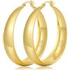 Senteria Orecchini a cerchio Senteria in oro grandi ipoallergenici placcati in oro 14K Orecchini a cerchio in oro Orecchini spessi e leggeri da donna 25/30/40/50 mm