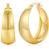 Senteria Orecchini a cerchio Senteria in oro grandi ipoallergenici placcati in oro 14K Orecchini a cerchio in oro Orecchini spessi e leggeri da donna 25/30/40/50 mm