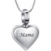 VCCWYQK Collana con ciondolo a forma di cuore per ceneri in acciaio inox, gioiello commemorativo per uomo e donna, one size, Acciaio inossidabile, Non pietra preziosa