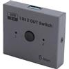 TYTOGE Switcher USB 3.0, 2 Ingressi 1 Uscita 1 Ingresso 2 Uscite 3 Porte con Plug and Play, Indicatore LED per Tastiera Mouse Stampante