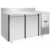 METRO Professional Banco congelatore con alzatina GCF2100BS, acciaio inox, 215 L, refrigerazione ventilata, 600 W, con serratura, 2 porte, argento