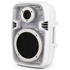 MAKA sound Cassa Bluetooth Portatile RGB 100W USB AUX TF MIC TWS Batteria 3000mAh Bianca 5V
