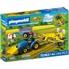 PLAYMOBIL | Country | Piccolo trattore con ranghinatore | Set trattore con ranghinatore, mucca, rimorchio e accessori | Per bambini da 4 anni | 72163