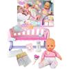 Nenuco - Dormi con me, culla 3 in 1 con bambola da 35 cm e corpo morbido, include ciuccio, biberon, copertina e stella con luci e suoni, si adatta a qualsiasi letto, +2 anni, Famosa (NFND1000)