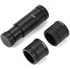 Walfront Adattatore per Obiettivo 0,5X Adattatore 30/30,5 mm con Innesto a C per Microscopio CCD Fotocamera Lente per Oculare Nero