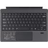 burko Tastiera Bluetooth portatile ultra sottile con retroilluminazione e grande touchpad, compatibile con Pro 3/4/5/6/7